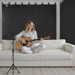 Äänieristyspeitto kudottu polyesterikangas kierrätetty puuvillatäyte 2438 x 2032 mm 2 kpl