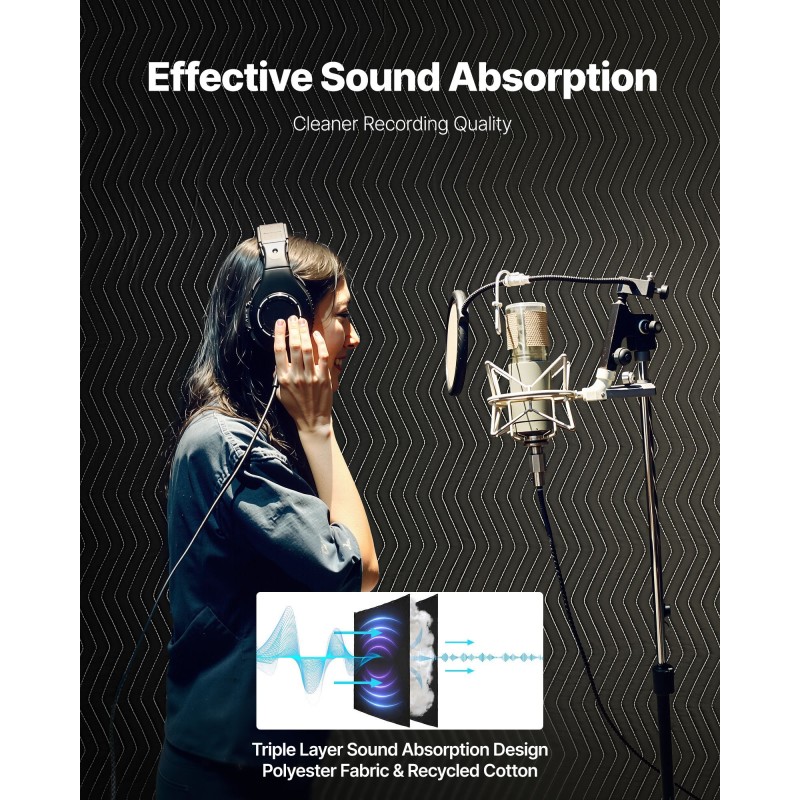 Ääntä vaimentava huopa kudottua polyesterikangasta kierrätetyllä puuvillatäytteellä 2032×1219 mm musta