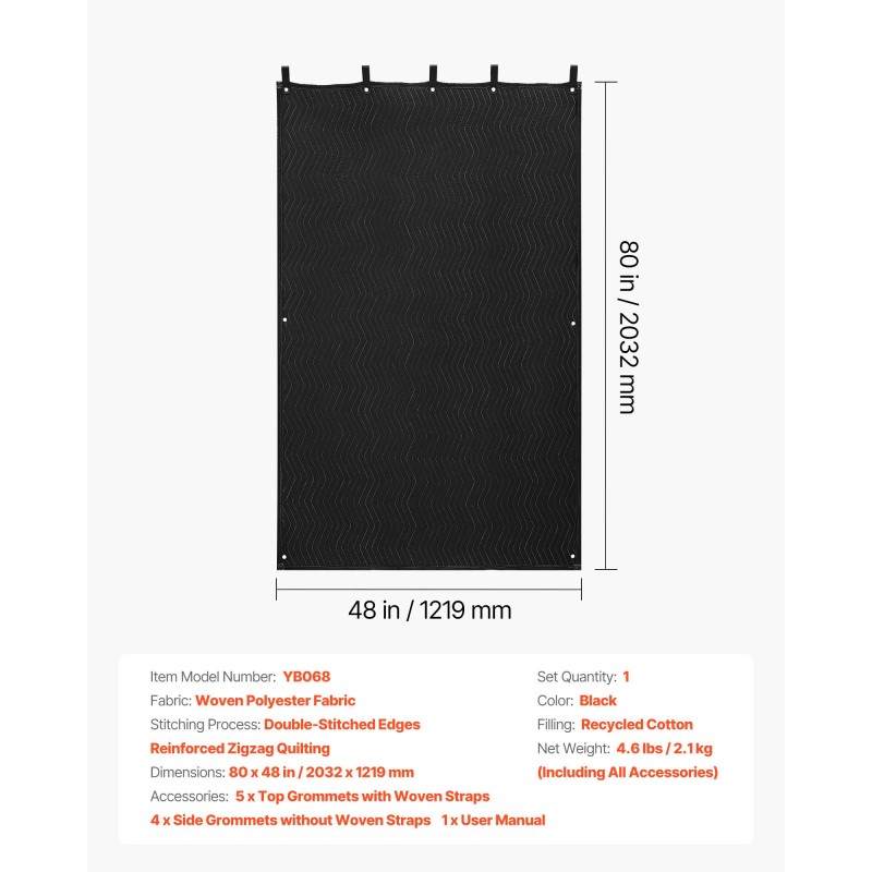 Ääntä vaimentava huopa kudottua polyesterikangasta kierrätetyllä puuvillatäytteellä 2032×1219 mm musta