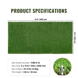 Keinonurmimatto PP+PE 35 mm urallinen tausta vedenpoistoaukot sisä- ja ulkokäyttöön