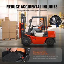 Trukin istuin PVC-tekonahka pituussäätö 7 tuumaa selkänoja 70–110° mikro-turvakytkin