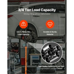 Alustanostimen tuki teräs 0,75 t kantavuus säädettävä korkeus 975–1915 mm kaksi pyörää