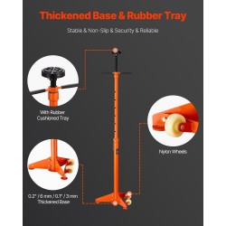 Alustanostimen tuki teräs 0,75 t kantavuus säädettävä korkeus 975–1915 mm kaksi pyörää