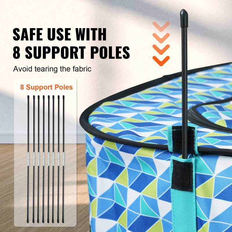 Taitettava lemmikkiaita 600D Oxford-kangas 81x61x56 cm vedenpitävä sisä- ja ulkokäyttöön