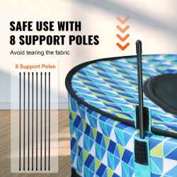 Taitettava lemmikkiaitaus 600D Oxford-kankaasta 1117×1117×609 mm sisä- ja ulkokäyttöön lukittavalla vetoketjulla