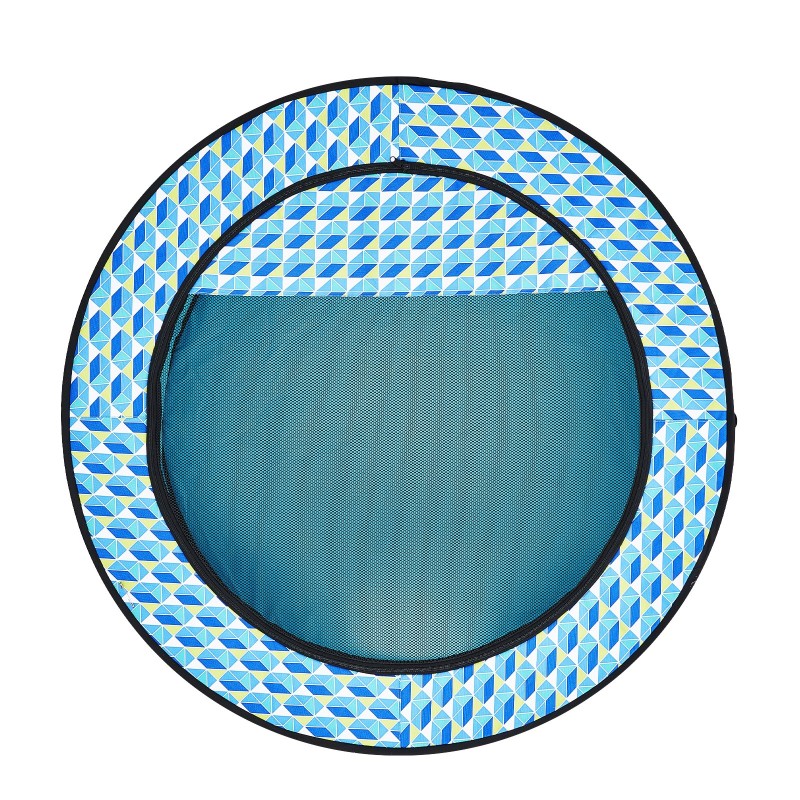 Taitettava lemmikkiaitaus 600D Oxford-kankaasta 1117×1117×609 mm sisä- ja ulkokäyttöön lukittavalla vetoketjulla