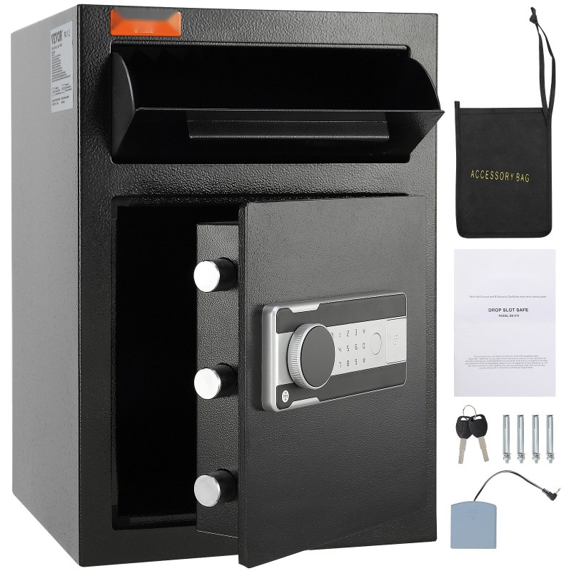 Tallelokero teräs pudotusaukolla tilavuus 2,5C 515x355x355 mm sähköinen koodilukko