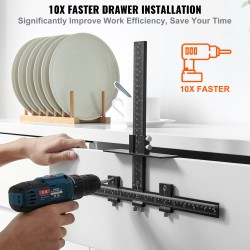 Säädettävä alumiininen kaappavedinten jigi keskipisteen merkkauspiikillä käsikiristimillä oveen ja laatikoihin