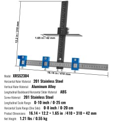 Vetimien asennusjigi säädettävä alumiiniseos ja ruostumaton teräs keskipistotyökalulla