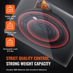 Imukuppinostin NBR-kumi 203 mm 279 kg kantavuus 2 kpl teräskahvalla