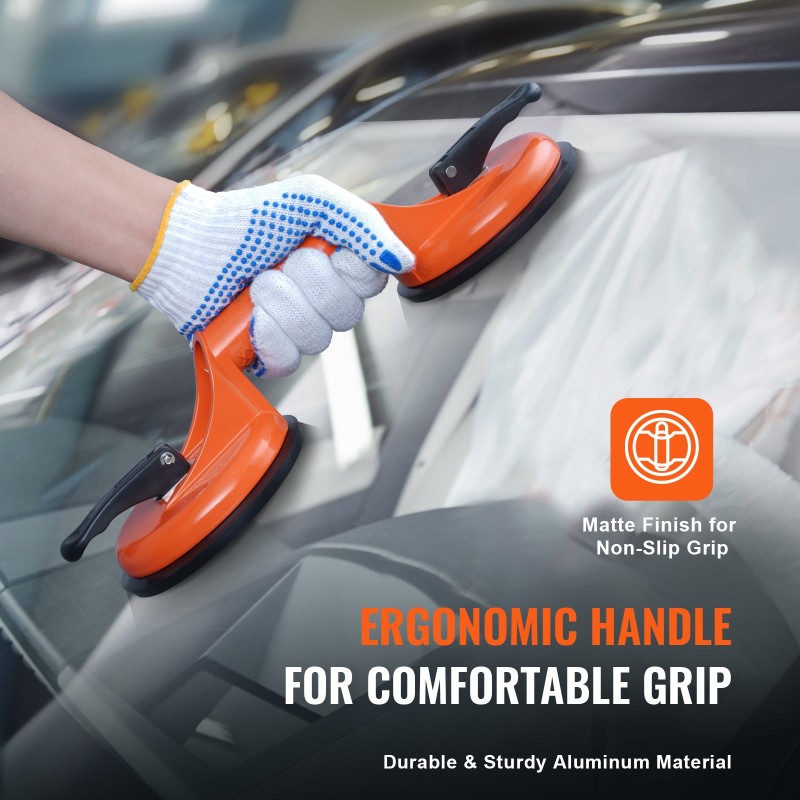 Imukuppusarja imukumilla 119 mm 2 kpl alumiinikahvoilla lasin ja paneelien nostoon