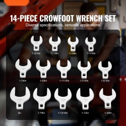 Avohylsyavainsarja 14 osaa teräs puolituuman neliökiinnitys SAE-mitat