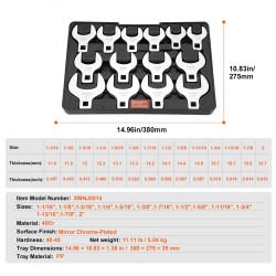 Avohylsyavainsarja 14 osaa teräs puolituuman neliökiinnitys SAE-mitat
