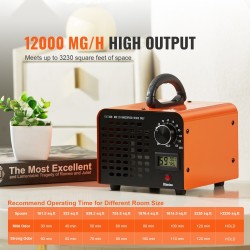 Otsonigeneraattori 12000 mg/h ajastin 0–120 min pestävä suodatin