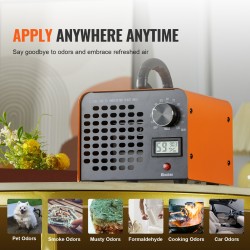 Otsonigeneraattori 12000 mg/h ajastin 0–120 min pestävä suodatin