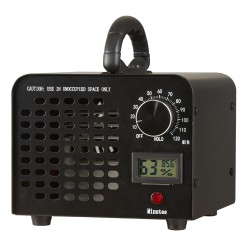 Otsonigeneraattori 24000 mg/h 0–120 min ajastimella kosteusnäytöllä irrotettavalla pestävällä suodatinverkolla