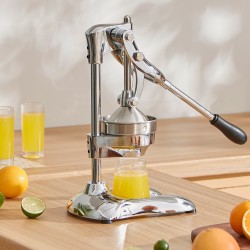 Manuaalinen sitruspuristin ruostumaton teräs liukumaton kumipohja astianpesukoneessa pestävät osat