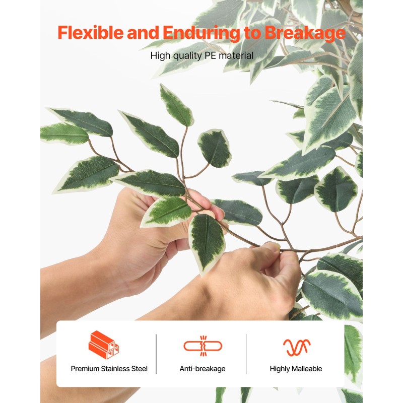 Tekofiikus 150 cm luonnonpuurunko silkkilehdet musta ruukku sisäkäyttöön