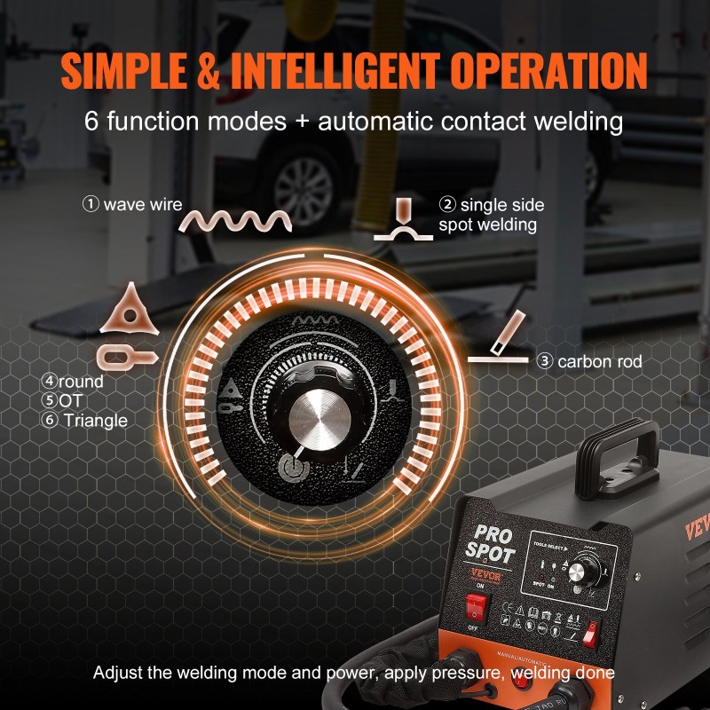 Nastapistemuovain 3000 watin automaattinen kosketushitsaus 6 toimintatilaa lommonkorjaussarja
