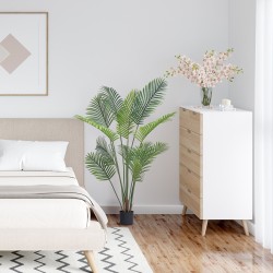 Tekokämmenpuu PE-materiaali 1,5 m 2 kpl sisä- ja ulkokäyttöön kaatumissuojalla