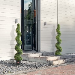 Tekopuksipuu spiraalimuotoinen polyeteeni 152 cm 2 kpl ruukulla sisä ja ulkokäyttöön