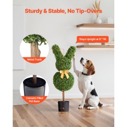 Keinotekoinen kanin muotoinen bukseerpallo 2 kpl 914 mm polyeteenilehdistö rautarunko sementtijalusta