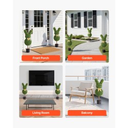 Keinotekoinen kanin muotoinen bukseerpallo 2 kpl 914 mm polyeteenilehdistö rautarunko sementtijalusta