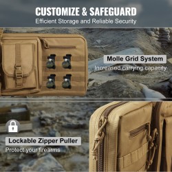 Pehmeä pitkien aseiden laukku 42-tuumainen polyesteri kahdelle kiväärille ja kahdelle pistoolille