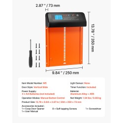 Automaattinen kanalan liukuovi alumiiniseos ABS-muovi paristokäyttöinen ajastin manuaalitila puristussuoja vedenpitävä tiivistys