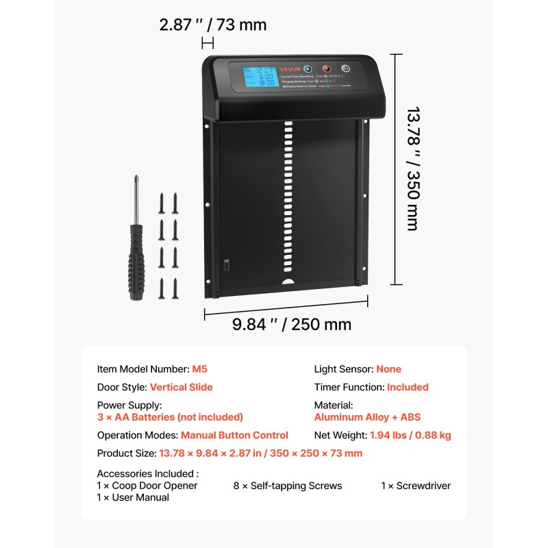 Automaattinen kanalan ovi alumiiniseos ja muovi paristokäyttöinen ajastin puristussuoja vesitiivis