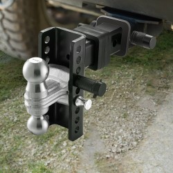 Säädettävä hiiliteräs kuulavetolaite 63,5mm vastaanottimeen 152mm pudotus 50mm ja 58,7mm kuulat