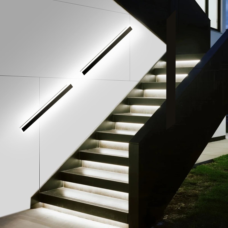 Ulkoseinävalaisin 2 kpl 1000 mm säädettävä 2700–6000K himmennettävä kaukosäätimellä IP65