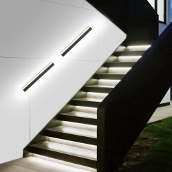 Ulkoseinävalaisimet LED 2 kpl 600 mm ruosteenkestävä IP65 himmennettävä säädettävä 2700–6000K