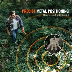 Kädessä pidettävä metallinilmaisin ABS 50 mm tunnistussyvyydellä kolmella tilalla vedenpitävällä pussilla