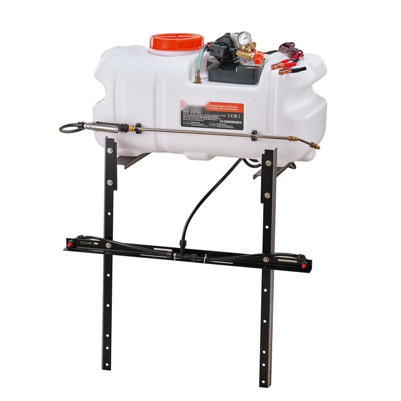 ATV/UTV-ruisku 60 l muovisäiliö 12 V pumppu messinkisuutin teleskooppipuomi 6,1 m letku