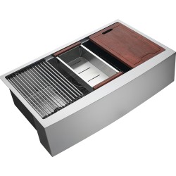 Keittiöallas 304-ruostumaton teräs 36 tuumaa yksiallas päältä asennettava maalaistyylinen