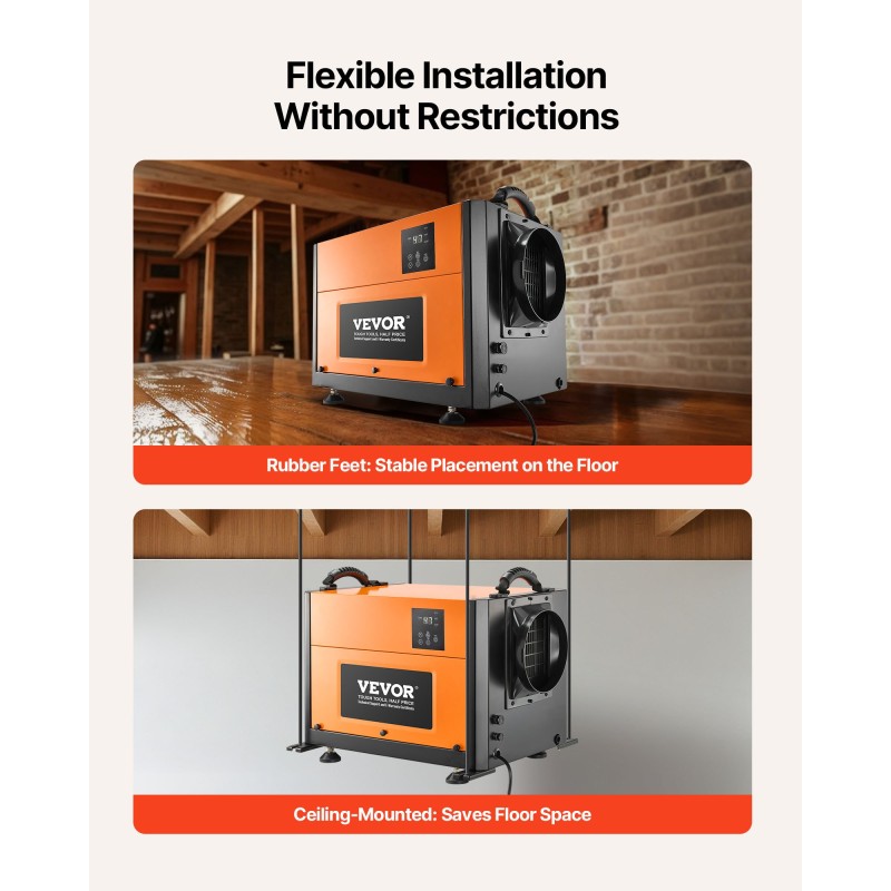 Teollisuusluokan ilmankuivain sinkitty teräsrunko 50 litraa kellariin varastoon siirrettävä