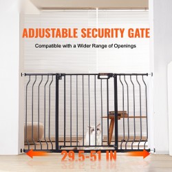 Turvaportti rautaa ja muovia säädettävä leveys 749–1346 mm korkeus 762 mm musta