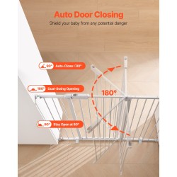 Turvaportti lapsille ja lemmikeille 65–122 cm leveys 91 cm korkeus painekiinnitys valkoinen