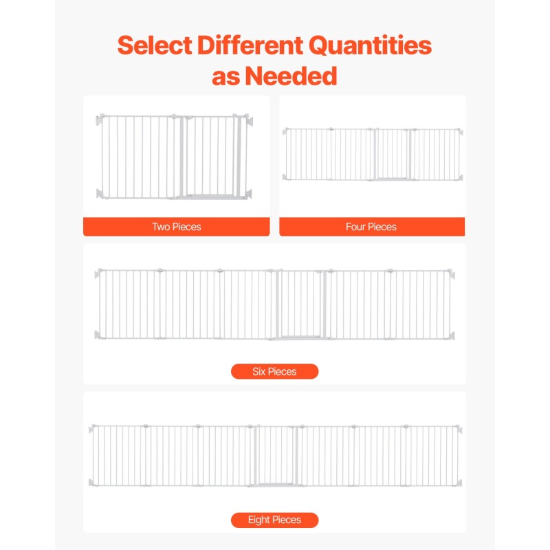 Turvaportti 8 paneelia 487,7 cm leveä 71,1 cm korkea lapsille ja lemmikeille