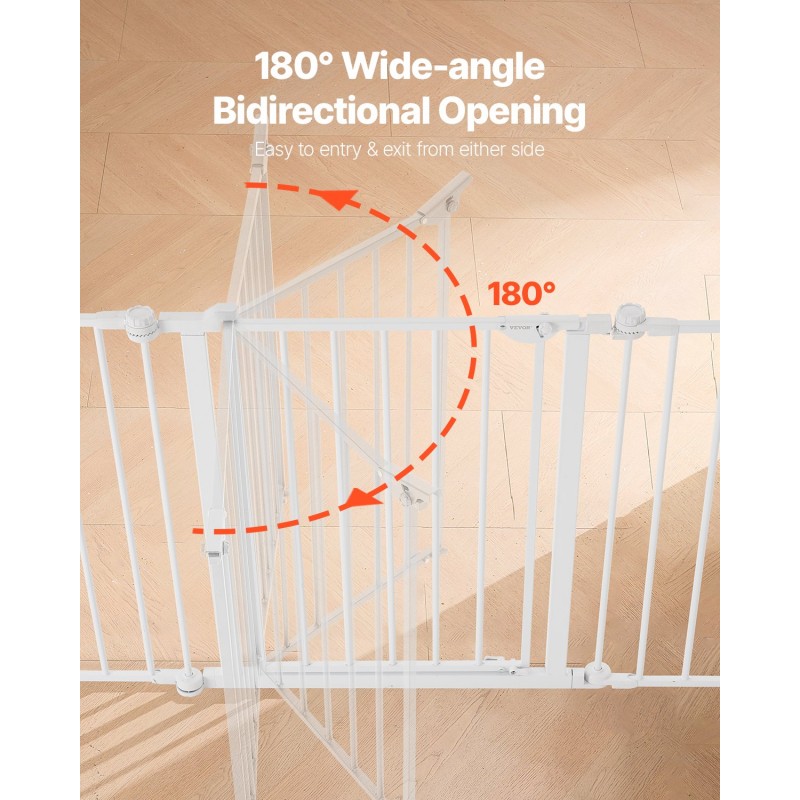 Turvaportti 8 paneelia 487,7 cm leveä 71,1 cm korkea lapsille ja lemmikeille