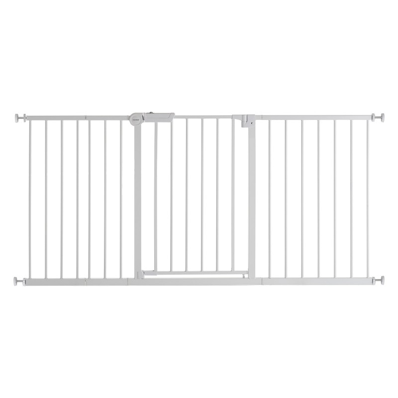 Turvaportti painekiinnityksellä valkoinen säädettävä 154–161 cm 76 cm korkea lapsille ja lemmikeille