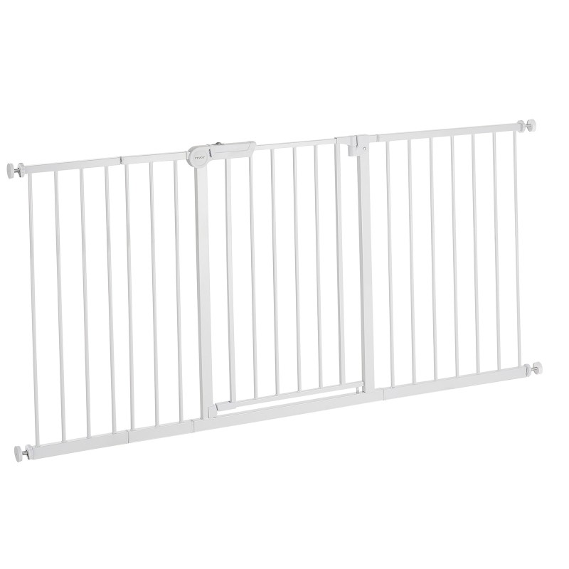 Turvaportti painekiinnityksellä valkoinen säädettävä 154–161 cm 76 cm korkea lapsille ja lemmikeille