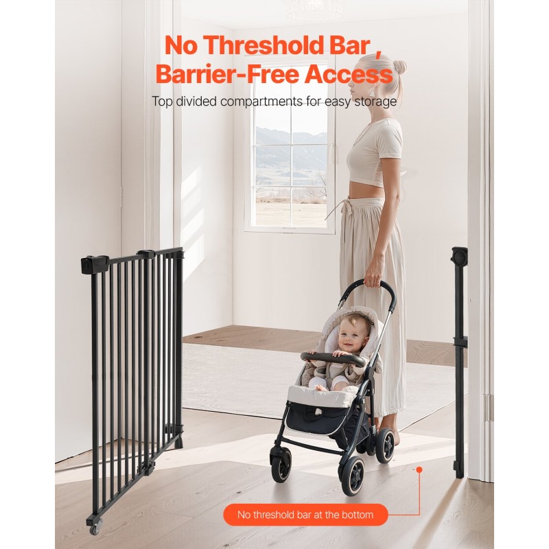 Turvaportti säädettävä leveys 75–109 cm korkeus 71 cm ilman kynnystä musta