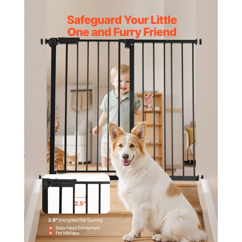 Turvaportti säätöleveys 65–101,6 cm korkeus 91,4 cm painekiinnitys lapsille ja lemmikeille