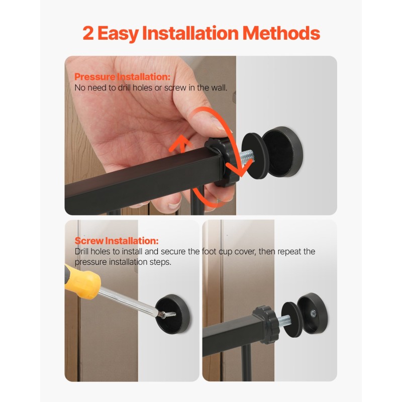 Turvaportti säätöleveys 65–101,6 cm korkeus 91,4 cm painekiinnitys lapsille ja lemmikeille