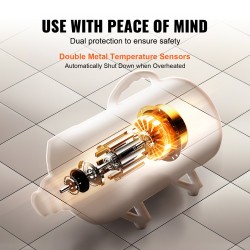 Lemmikkikuivain 2000W musta kotikäyttöön säädettävä lämpötila ja nopeus 4 suutinta