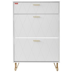 Kenkäkaappi 3 kääntyvää laatikkoa P2-lastulevy ja rauta 800x239x1200 mm eteiseen