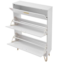 Kenkäkaappi 3 kääntyvää laatikkoa P2-lastulevy ja rauta 800x239x1200 mm eteiseen