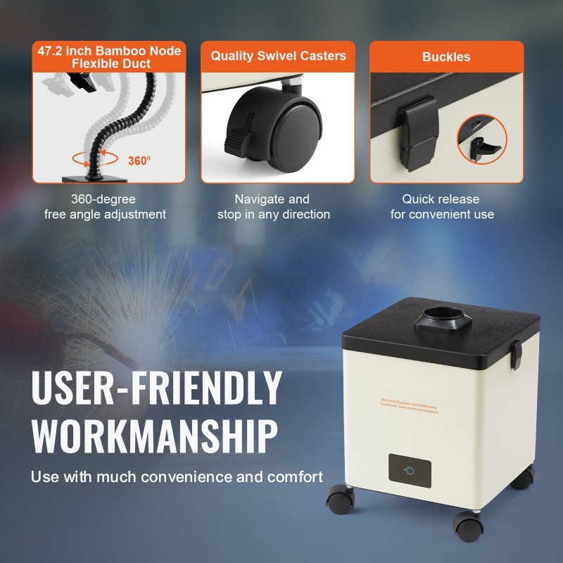 Juotossavunpoistaja 100 watin 240 kuutiometriä tunnissa kolmivaiheisella suodatuksella